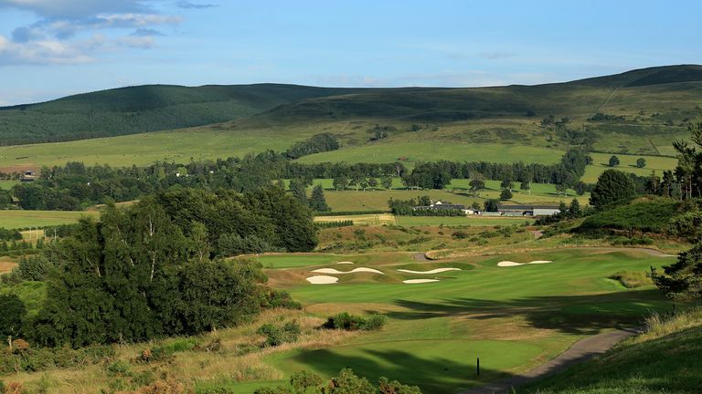 The 419 yards par 4, 8th hole 'Sidling Brows' on The PGA Centenary Course at Gleneagles