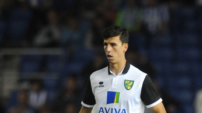 Daniel Ayala of Norwich City against Brighton & Hove Albion