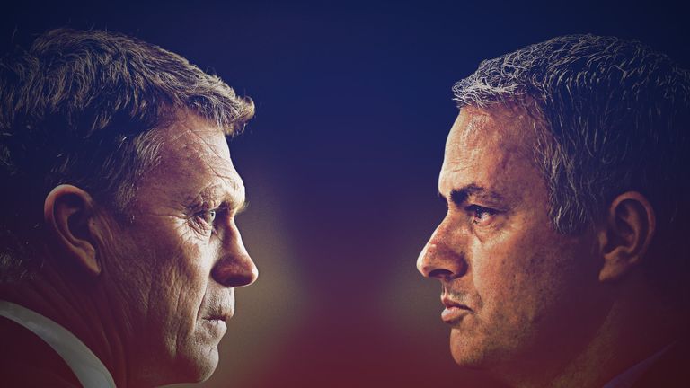 David Moyes and Jose Mourinho ahead of the clash between Manchester United and Chelsea.