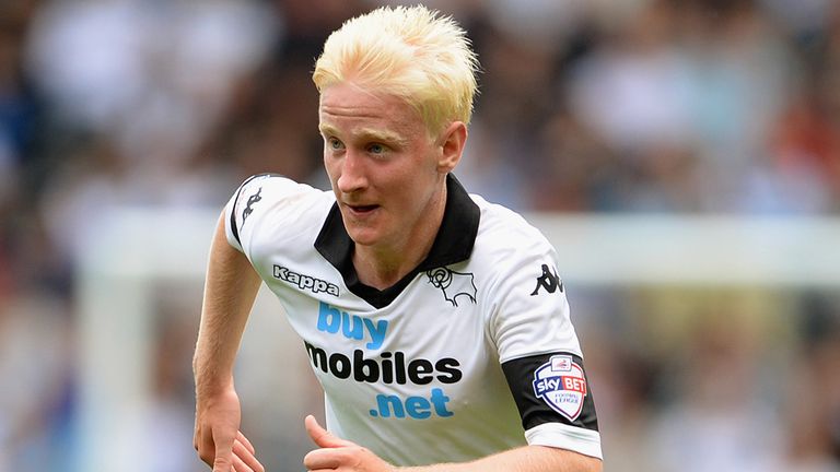 DERBY, ENGLAND - AUGUST 04:  Will Hughes of Derby in action during the Sky Bet Championship match between Derby County and Blackburn Rovers at Pride Park Stadium on August 04, 2013 in Derby, England,  (Photo by Michael Regan/Getty Images)