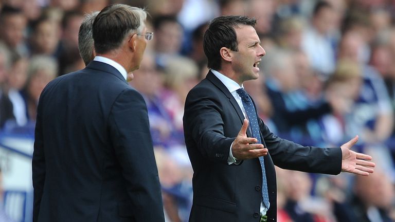 BOLTON, ENGLAND - AUGUST 10: Bolton Wanderers manager Dougie Freedman gestures on the touchline during the Sky Bet Championship match between Bolton Wanderers and Reading at Reebok Stadium on August 10, 2013 in Bolton, England. (Photo by Chris Brunskill/Getty Images)