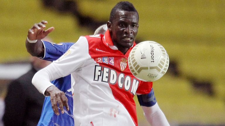 Monaco's forward Ibrahima Toure vies with Troyes' forward Mohamed Yattara during the French League Cup football match Monaco (ASM) versus Troyes (ESTAC) on October 30, 2012 at the Louis II Stadium, in Monaco. AFP PHOTO / JEAN CHRISTOPHE MAGNENET        (Photo credit should read JEAN CHRISTOPHE MAGNENET/AFP/Getty Images)