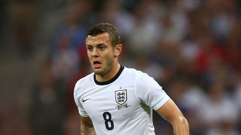 Jack Wilshere of England controls the ball during the International Friendly match between England and Scotland at Wembley Stadium