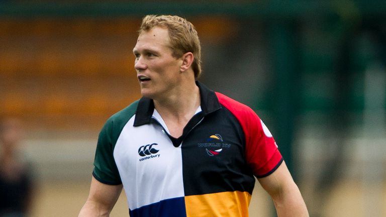 Josh Lewsey of England during the Chartis Cup match between the Asia Pac Barbarians and the World XV at Hong Kong Rugby Club