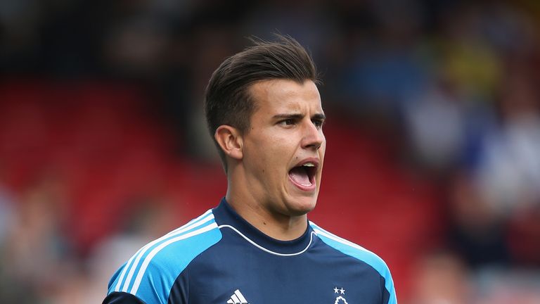 Karl Darlow of Nottingham Forest in action during the Sky Bet Championship match against Blackburn Rovers at Ewood Park.