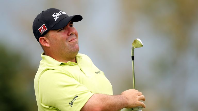 Kevin Stadler during the first round of The Barclays at Liberty National.
