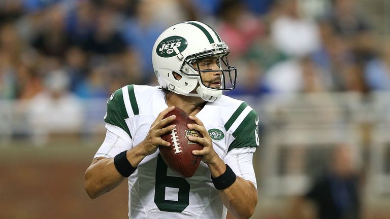 Mark Sanchez of the New York Jets during NFL 2013 pre season
