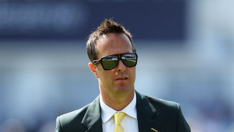  Former England captain Michael Vaughan walks across the outfield prior to day two of the 1st Investec Ashes Test match between England and Australia at Trent Bridge Cricket Ground on July 11, 2013 in Nottingham, England