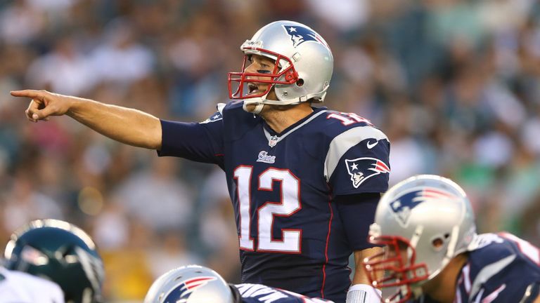 Tom Brady of the New England Patriots during NFL 2013 pre season