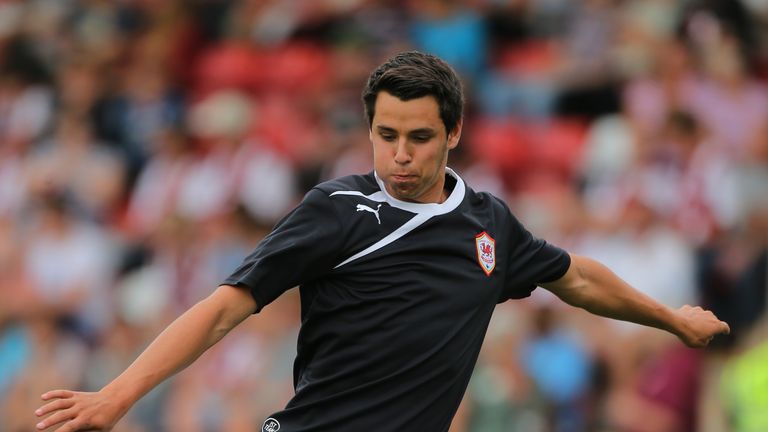 Cardiff City's Tommy O'Sullivan, during game against Cheltenham Town in the pre-season friendly at the Abbey Business Stadium, Cheltenham.