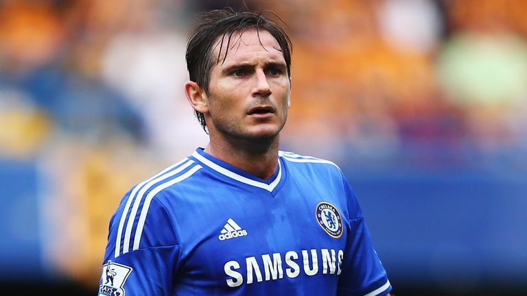 Frank Lampard of Chelsea looks on during the Barclays Premier League match between Chelsea and Hull City at Stamford Bridge