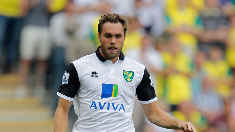 Norwich City's new signing Johan Elmander during the Barclays Premier League match at the KC Stadium, Hull.