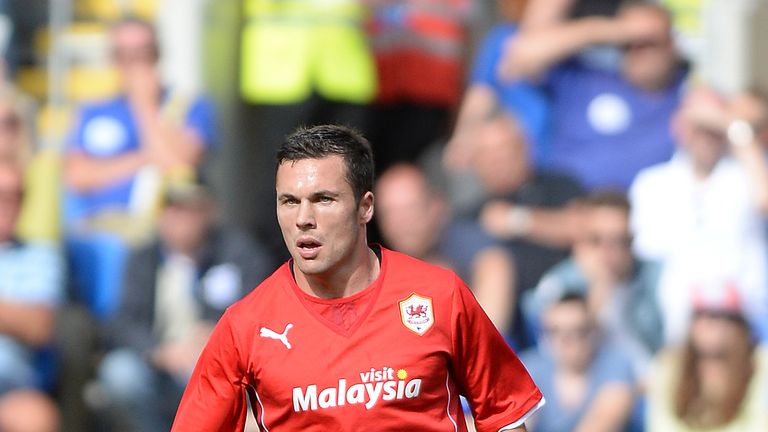 Don Cowie of Cardiff City in action during the Pre Season Friendly match between Cardiff City and Athletic Club de Bilbao at the Cardiff City Stadium