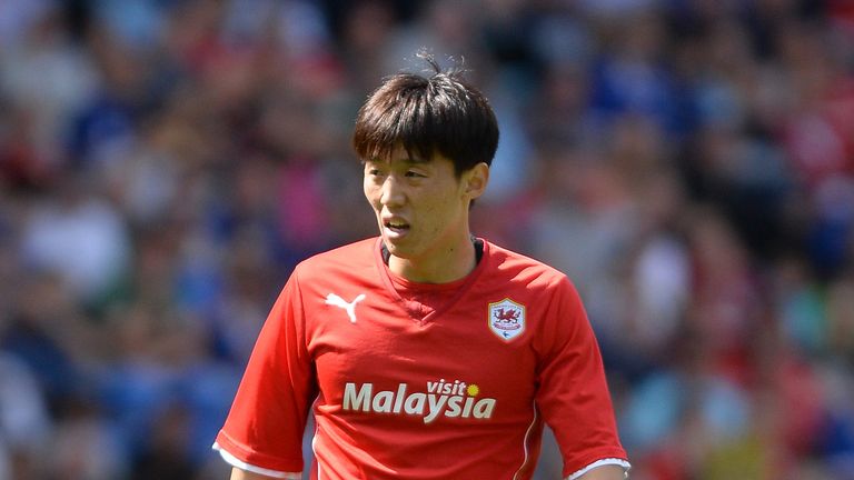 Kim Bo-Kyung of Cardiff City in action during the Pre Season Friendly match between Cardiff City and Athletic Club de Bilbao at the Cardiff City Stadium