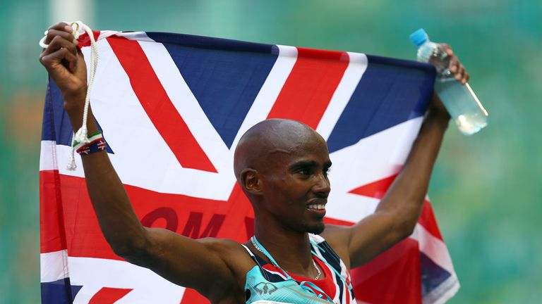 Mo Farah: reversed the finishing positions of two years ago