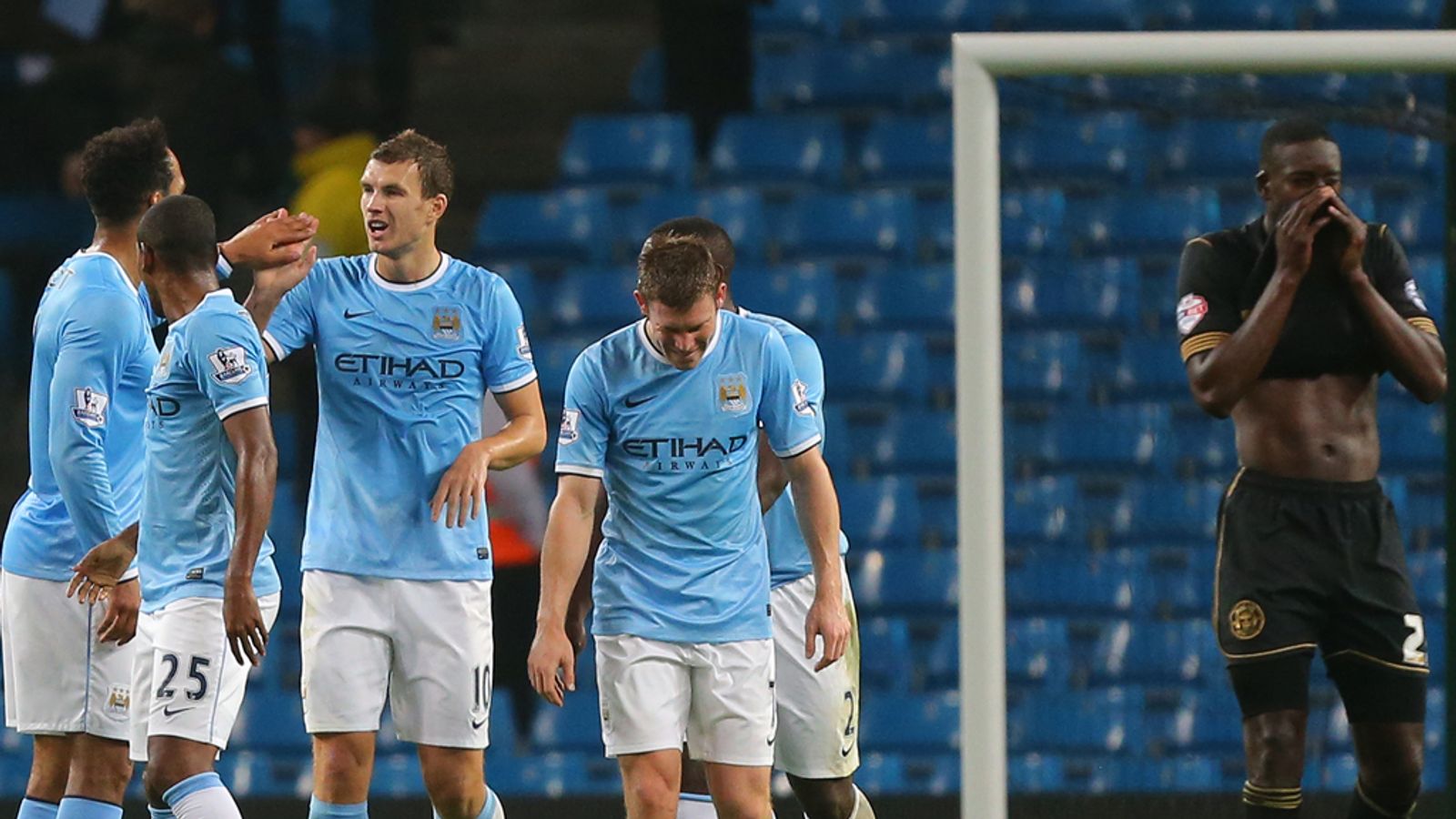 Capital One Cup: Man City avenge FA Cup final defeat with 5-0 win