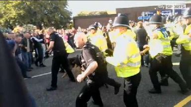 Vale fans confront police