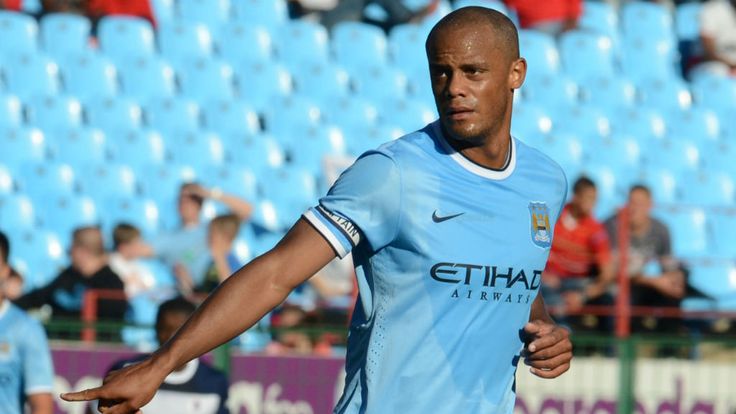 Vincent Kompany in pre-season action for Manchester City