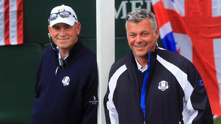 Thomas Bjorn (left): Has backing of Darren Clarke (right)