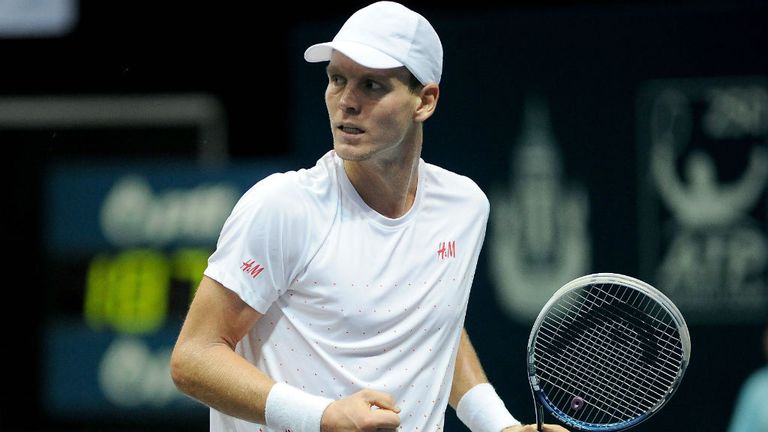 - Berdych of Czech in his match against Yen-Hsun Lu of Chinese Taipei during the 2013 Thailand Open at Impact Arena on September 27, 2013 in Bangkok