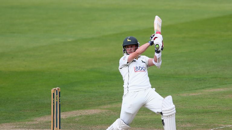 Steven Mullaney batting for Nottinghamshire during their LV=County Championship clash with Middlesex at Lord's