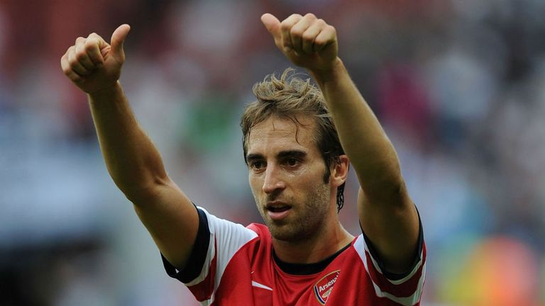 Mathieu Flamini pictured on his second debut for Arsenal against Spurs