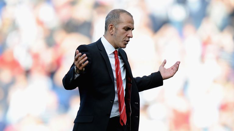 WEST BROMWICH, ENGLAND - SEPTEMBER 21:  Paolo Di Canio, manager of Sunderland gestures at the end of the Barclays Premier League match between West Bromwich Albion and Sunderland at The Hawthorns on September 21, 2013 in West Bromwich, England.  (Photo by Tony Marshall/Getty Images)