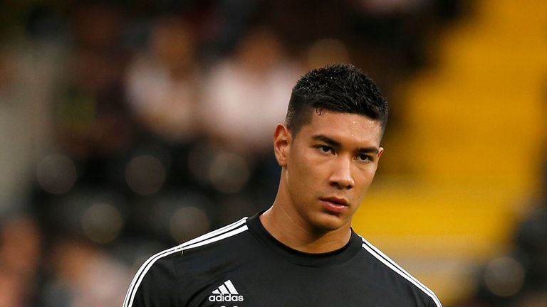 Fulham goalkeeper Neil Etheridge during the warm up against Real Betis