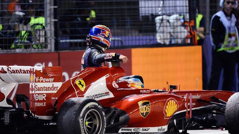 Fernando Alonso: Gave Webber a lift back to the pits