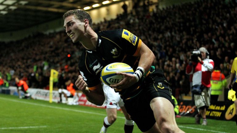 George North: Crossed for his first try in Northampton colours