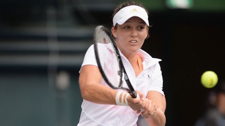 Laura Robson of Great Britain in action during her women's singles first round match against Ayumi Morita of Japan during day two of the Toray Pan Pacific Open at Ariake Colosseum on September 23, 2013 in Tokyo, Japan.  