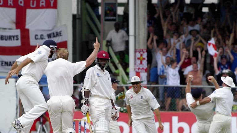 The tour of the West Indies in 2004 saw Hoggard take a Test match hat-trick with the wicket of Ryan Hinds sparking wild celebrations