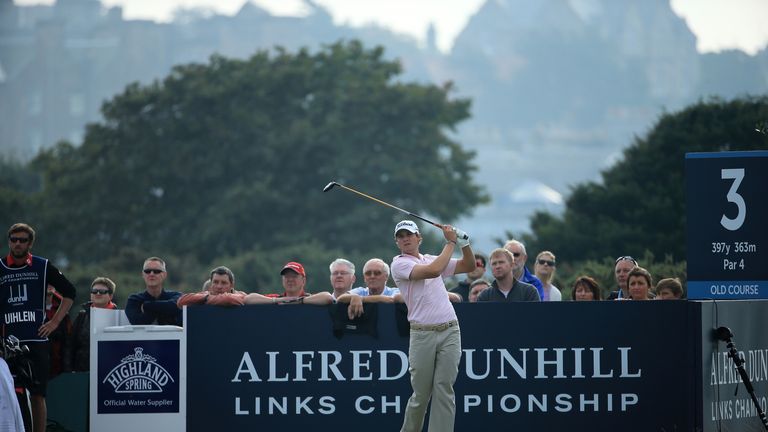 Peter Uihlein at the Old Course St Andrews during the Alfred Dunhill Links Championship