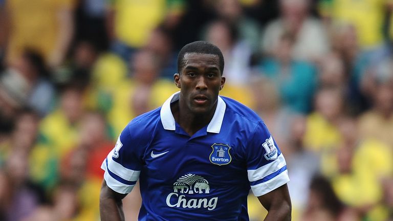 Silvain Distin of Everton during the Barclays Premier League match between Norwich City and Everton at Carrow Road 