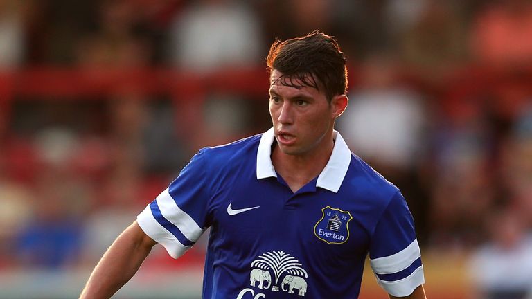 Bryan Oviedo of Everton during a pre season friendly match between Accrington Stanley and Everton at The Store First Stadium 
