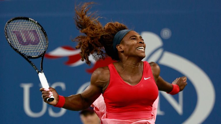 NEW YORK, NY - SEPTEMBER 08:  Serena Williams of the United States celebrates winning her women's singles final match against Victoria Azarenka of Belarus on Day Fourteen of the 2013 US Open at the USTA Billie Jean King National Tennis Center on September 8, 2013 in New York City.  (Photo by Chris Trotman/Getty Images for the USTA)