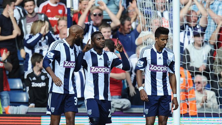Stephane Sessegnon notches a debut goal for the Baggies to make it 1-0