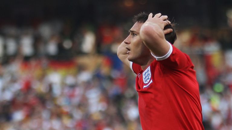 27 June 2010:  Frank Lampard is stunned after his goal is disallowed during the 2010 FIFA World Cup South Africa Round of Sixteen match against Germany