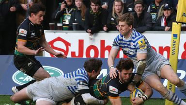Ben Foden: Notched a brace of tries and earned boss Jim Mallinder's praise