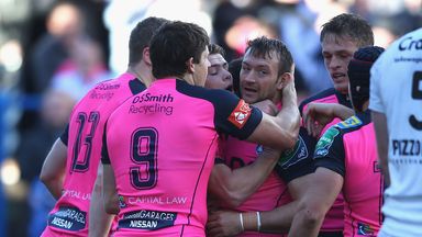 Gareth Davies: Congratulated after scoring the game-winning try in the closing stages
