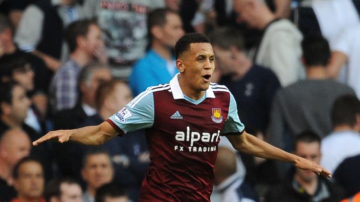 West Ham United's Ravel Morrison celebrates after scoring his sides third goal of the game against Tottenham Hotspur. during the Barclays Premier League match at White Hart Lane, London.