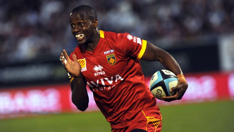 Wandile Mjekevu: scored two of Perpignan's four tries