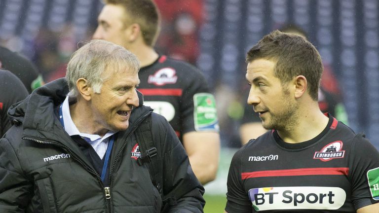 Alan Solomons (l) was delighted with Greig Laidlaw's (r) man-of-the-match performance, with 19 points from the kicking tee