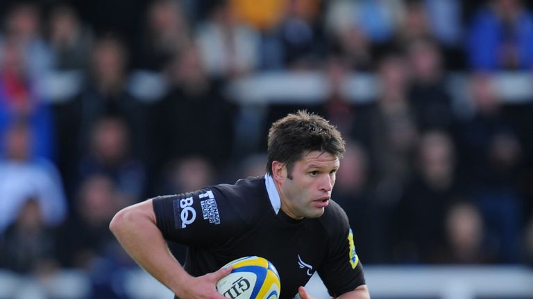 Newcastle Falcons player Ally Hogg in action during the Aviva Premiership match against Gloucester at Kingston Park