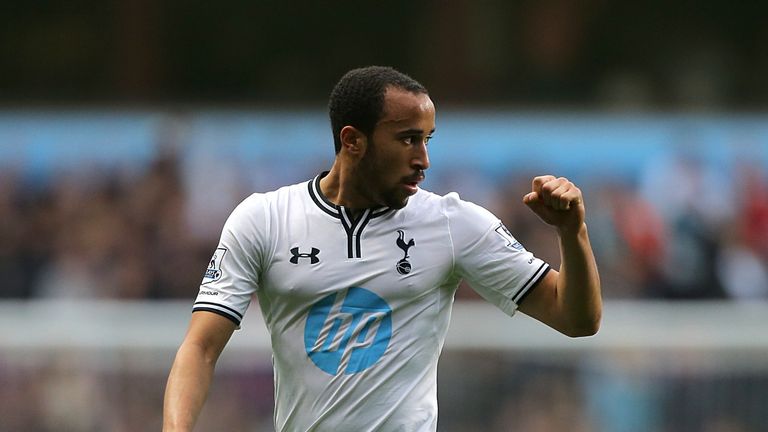 Tottenham Hotspur's Andros Townsend celebrates scoring the opening goal of the game
