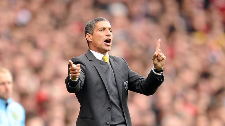 Norwich City's Manager Chris Hughton during the Barclays Premier League match at the Emirates Stadium, London.