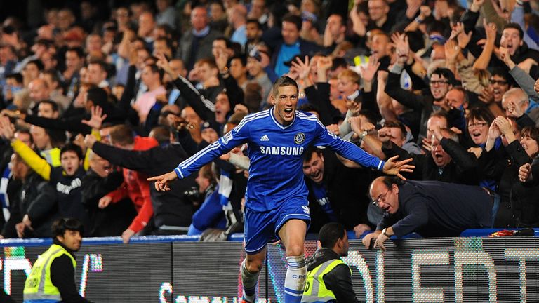 Chelsea's Fernando Torres celebrates scoring his side's second goal of the game