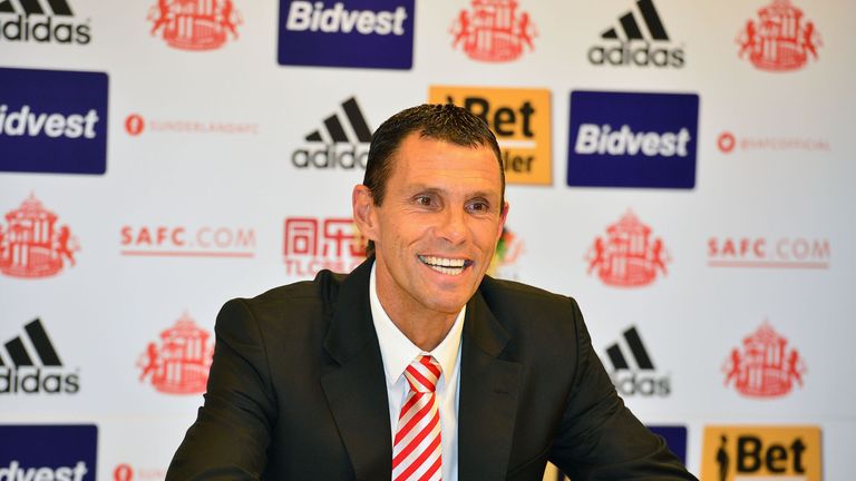 Sunderland's new manager Gus Poyet during a press conference at the Stadium of Light, Sunderland.