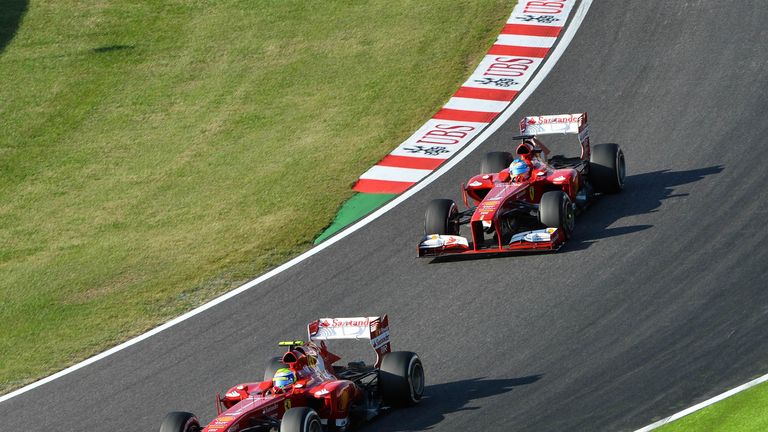 Felipe Massa refused to let Fernando Alonso past during the Japanese GP