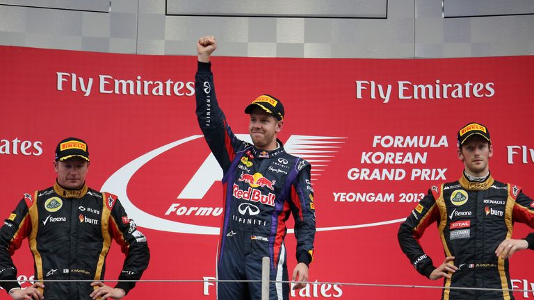 The Korean GP podium